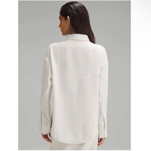 NWT Lululemon Lab long button down blouse in color bone